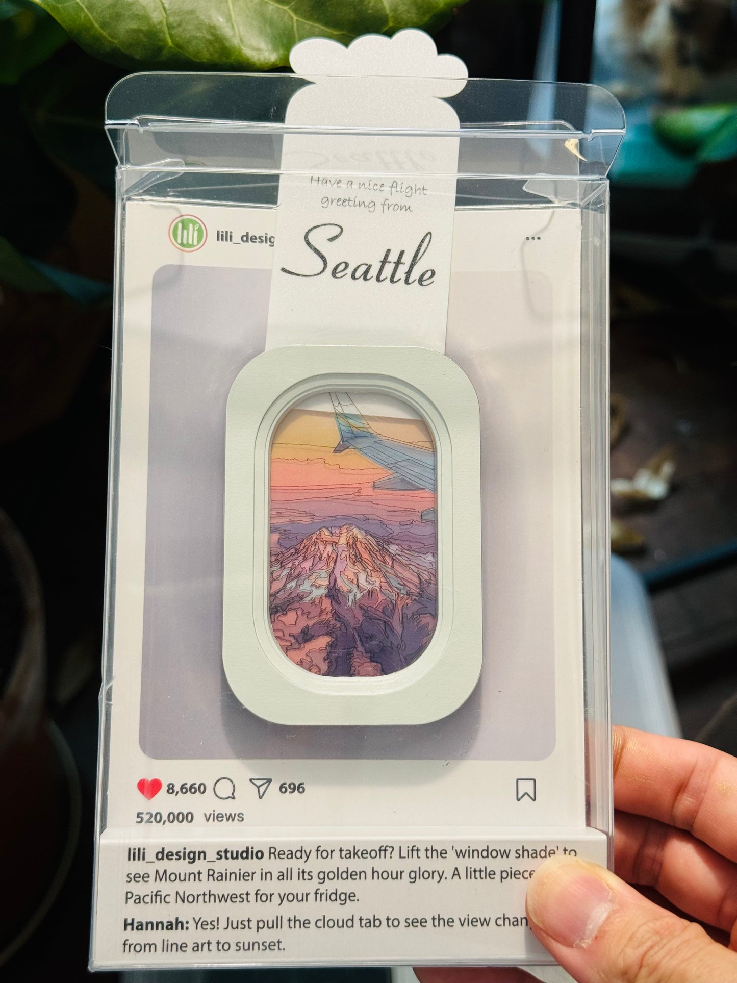 Seattle Flight Window Magnet