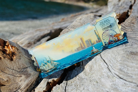 Chicago Boat Ticket floating Magnet
