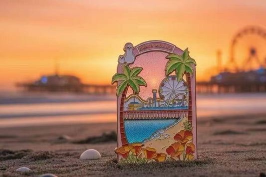 Los Angeles Santa Monica Sunset Magnet