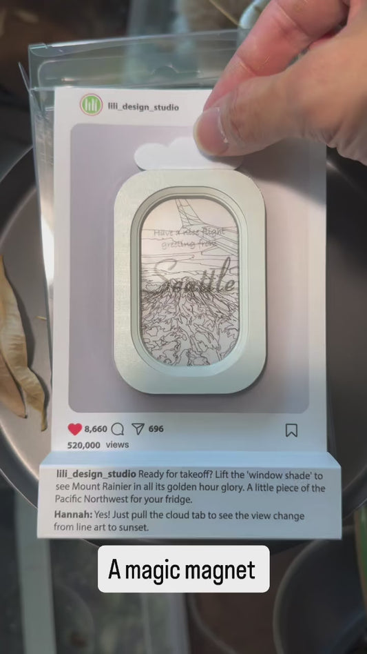Seattle Flight Window Magnet